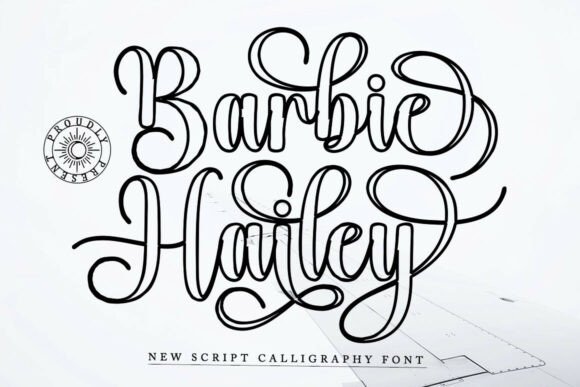 Barbie Hailey Outline: The Elegant Script Font for Editorial Design