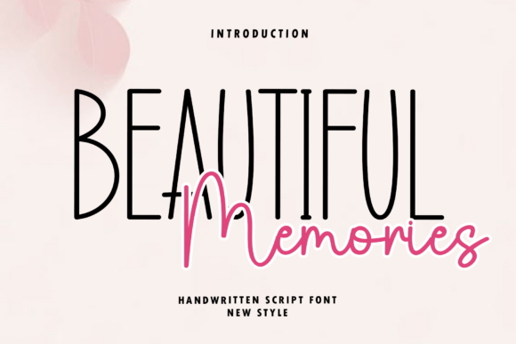 Beautiful Memories Font: Modern Script for Editorial Design