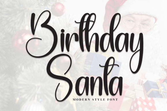 Birthday Santa Font for Elegant Campaign Design