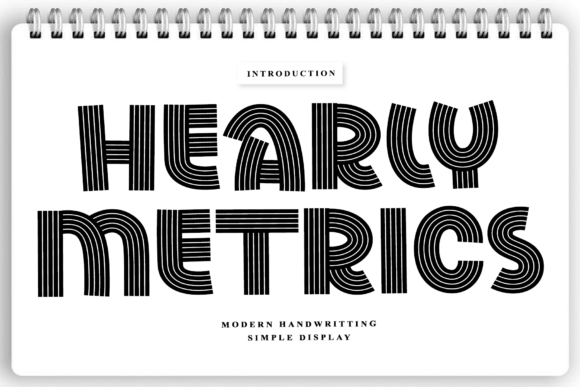 Hearly Metrics: A Rhythmic Script Font for Branding