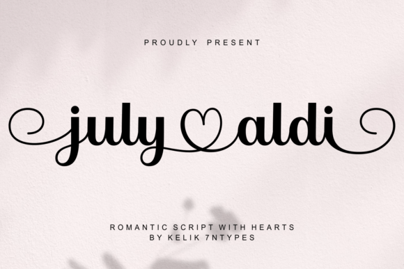 July Aldi: A Romantic Script Font for Branding