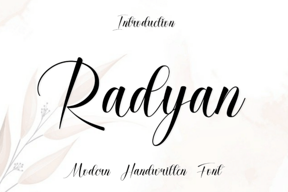 Radyan: The Modern Script Font for Digital Brands
