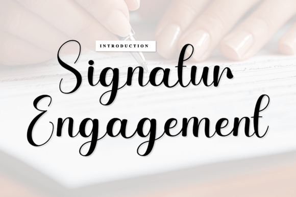 Signatur Engagement: A Rhythmic Script Font for Makers