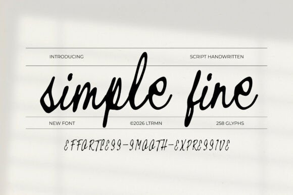Simple Fine Script Font for Small Business Branding