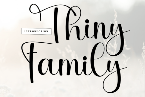 Thiny Family: A Script Typeface for Editorial Design